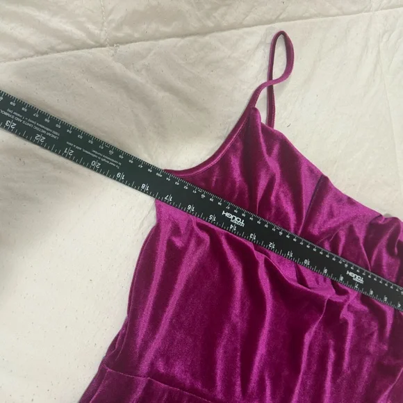 Taylor Velvet Pink Slip Dress with Elegant Draped Neck Women’s Size 16 - Picture 5 of 10